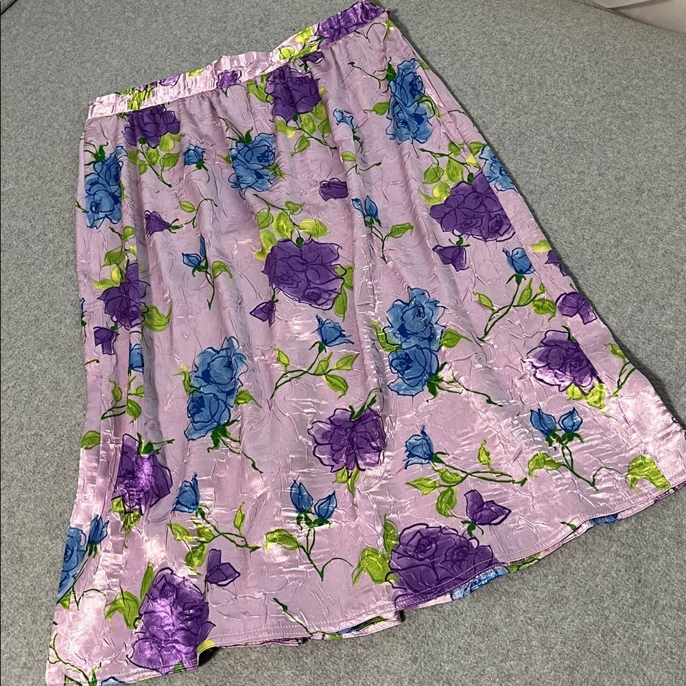 Vintage Y2K Fairy Grunge Midi Skirt Small Garden Floral Cottagecore Romantic